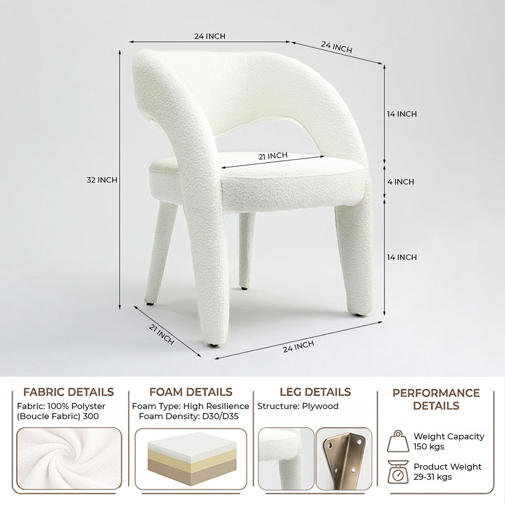Arlia Dining Chair - White