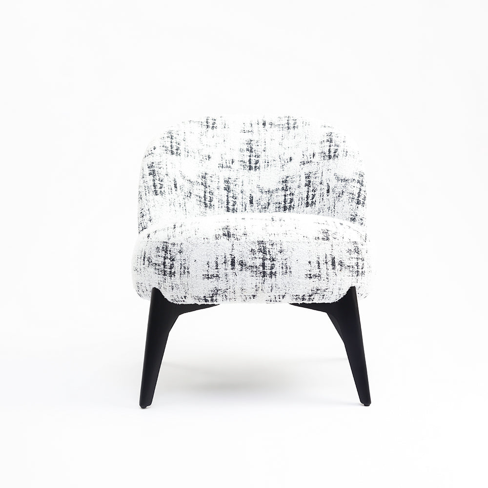 Camila Boucle Chair - Black And White