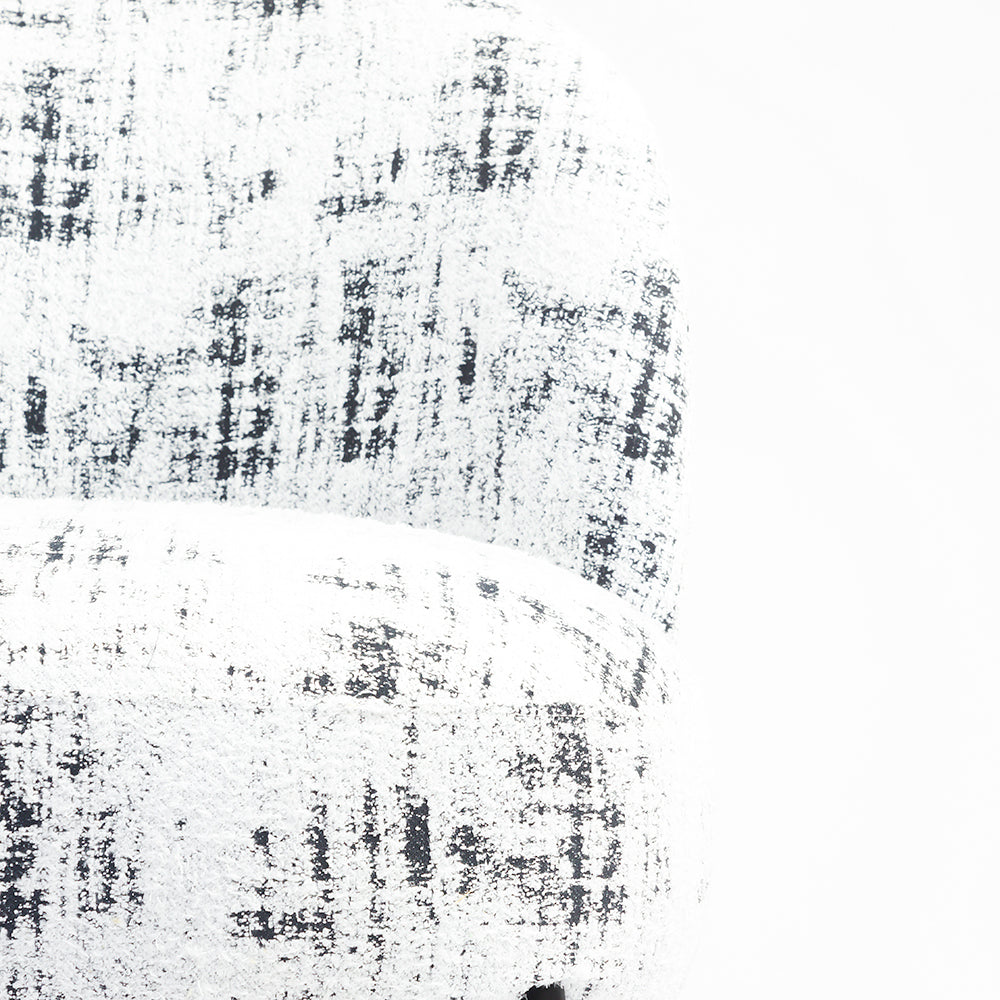 Camila Boucle Chair - Black And White