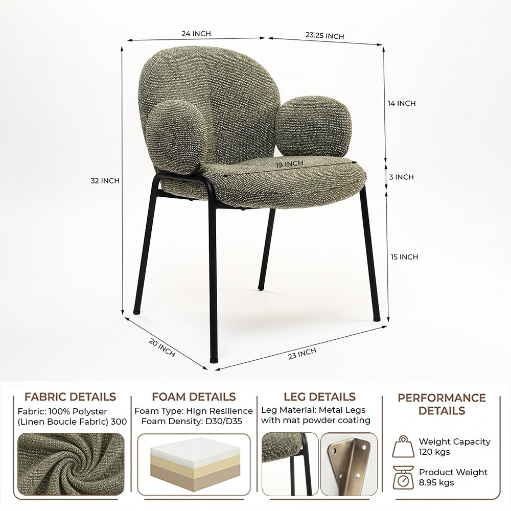 Shutcho Linen Dining Chair