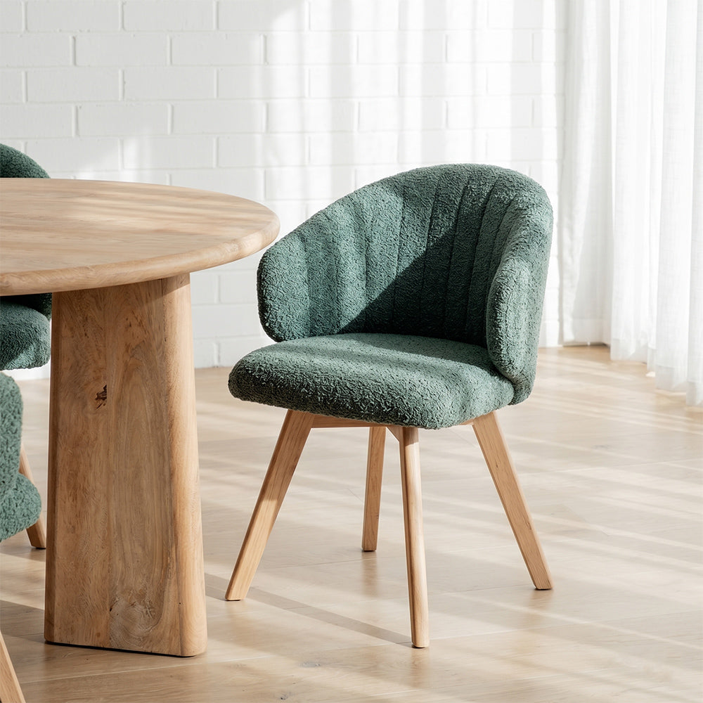 Tezzo Linen Wooden Dining Chair