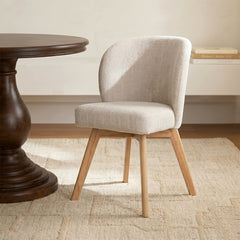 Minea Velvet Wooden Dining Chair