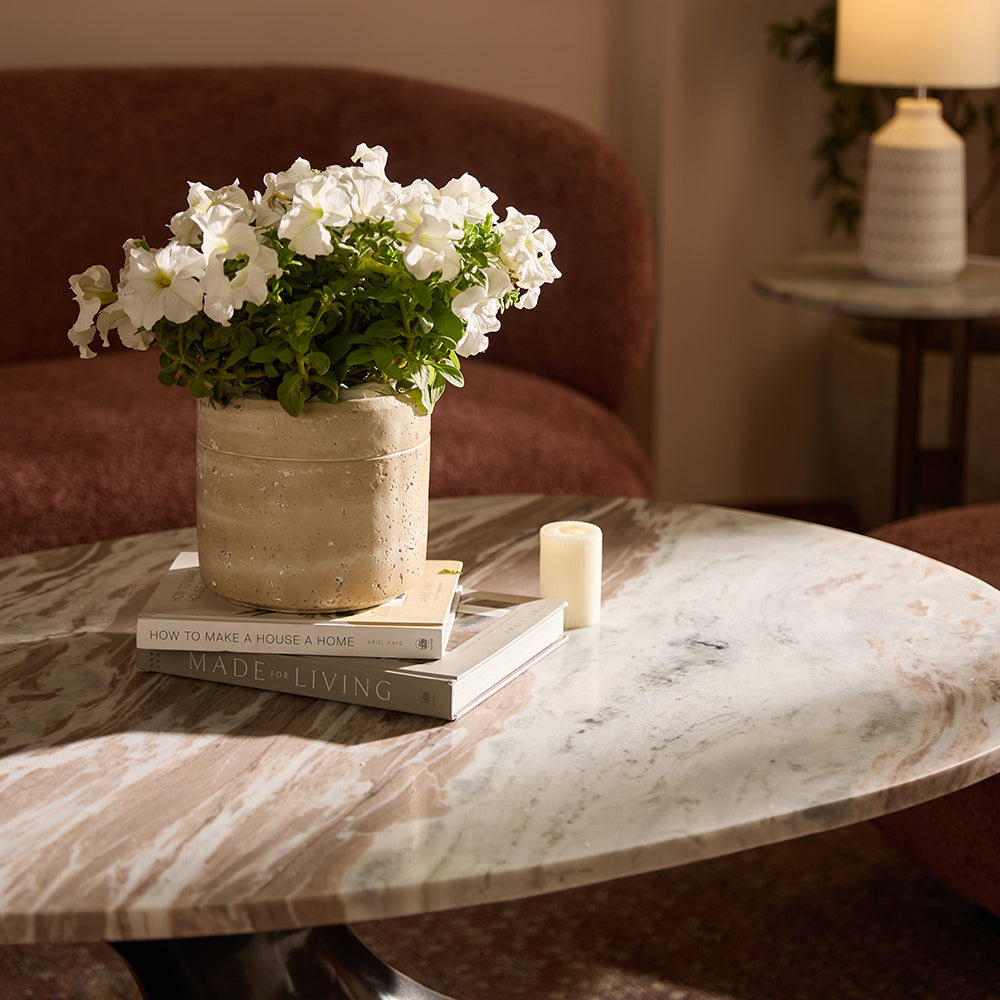 Abedelazar Marbel Coffee Table - Brown