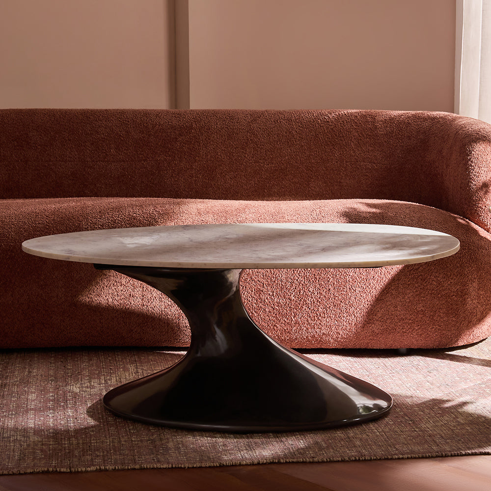 Abedelazar Marbel Coffee Table - White