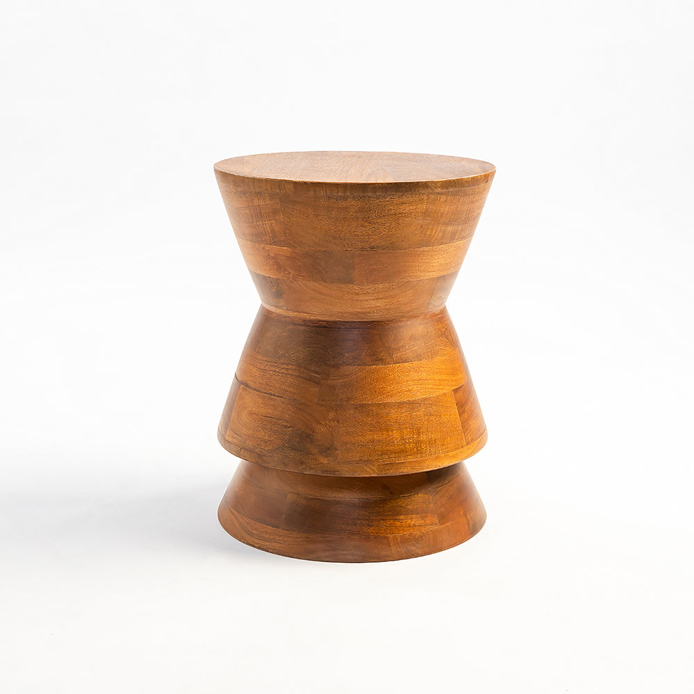 Steam Mango Wood Accent Table & Stool