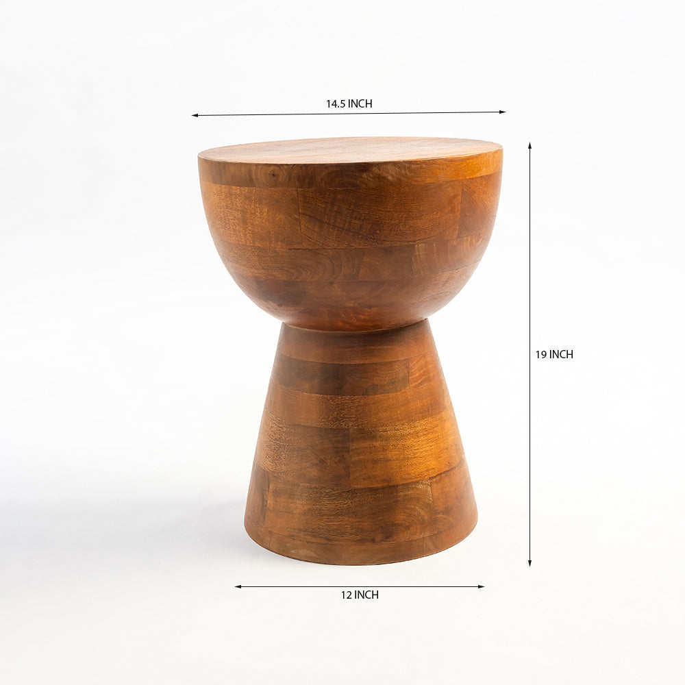 Sylvan Mango Wood Accent Table & Stool