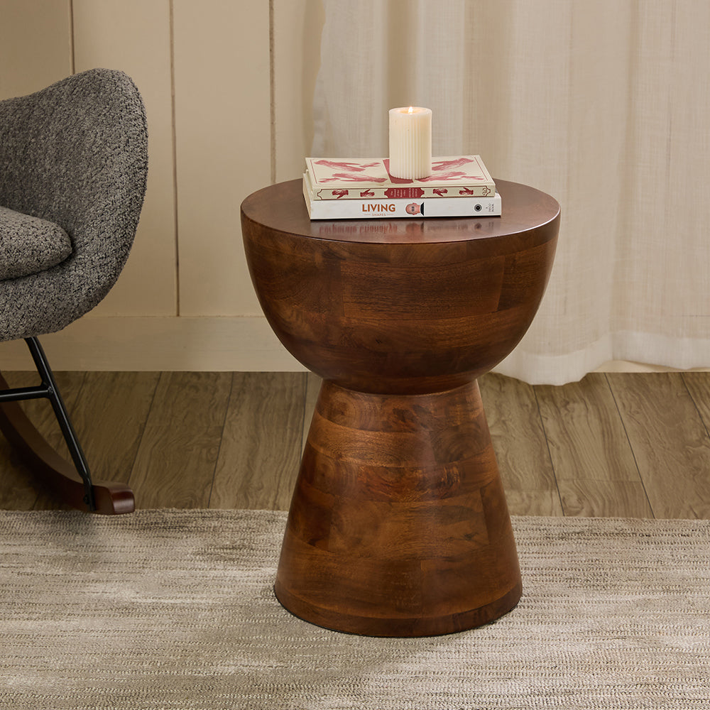 Sylvan Mango Wood Accent Table & Stool