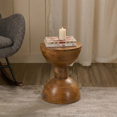 Cedar Mango Wood Accent Table & Stool