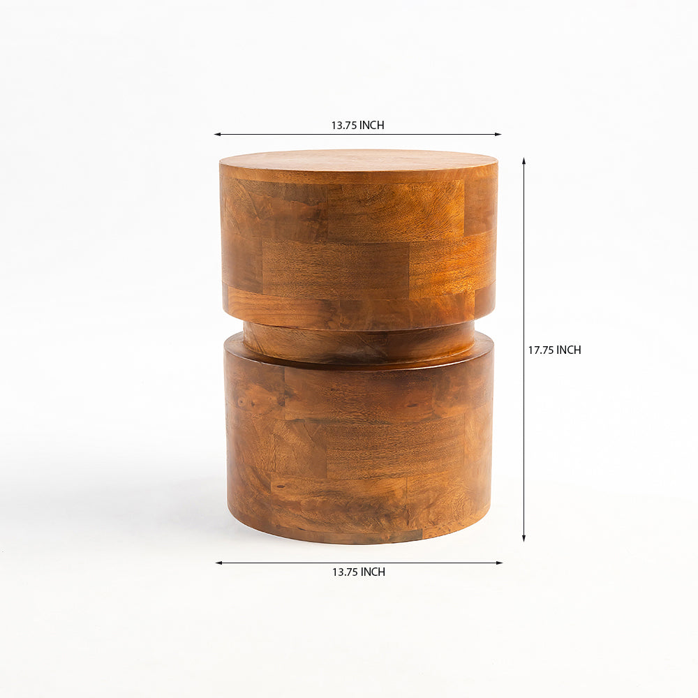 Prairie Mango Wood Accent Table & Stool