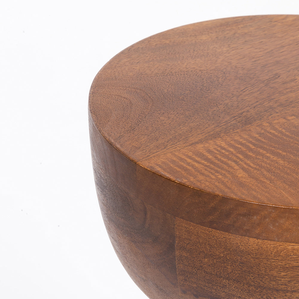 Lushow Mango Wood Accent Table & Stool