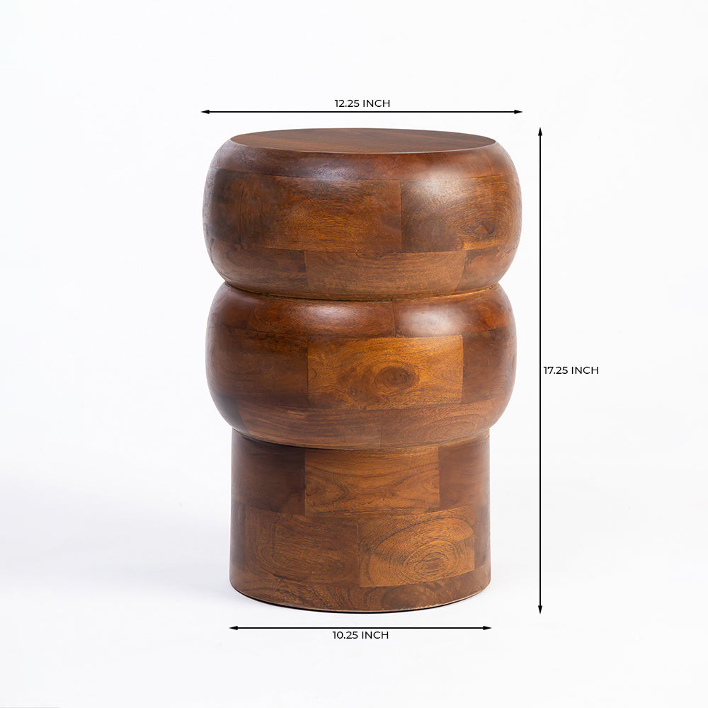 Oakspire Mango Wood Accent Table & Stool