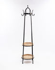 Jenevie Mango Wood Coat Hanger with Iron