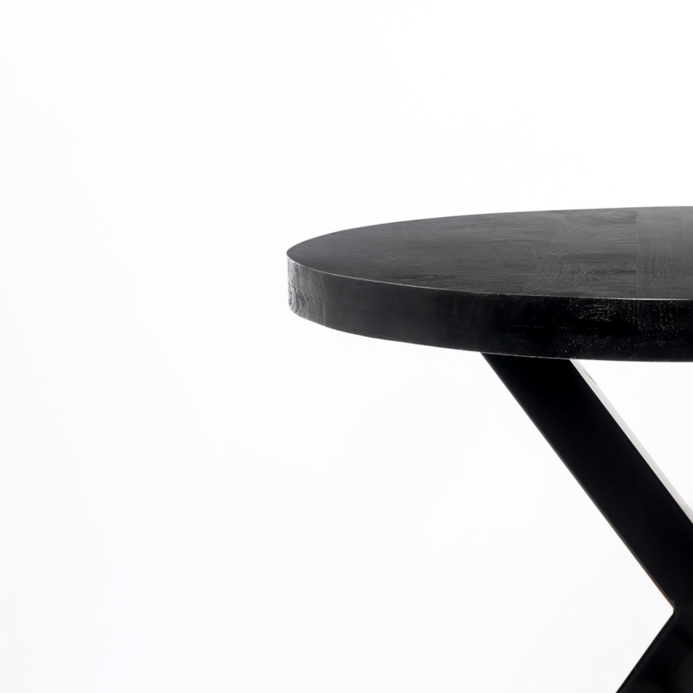 Xerone Wooden 6 Seater Dining Table with Iron - Black