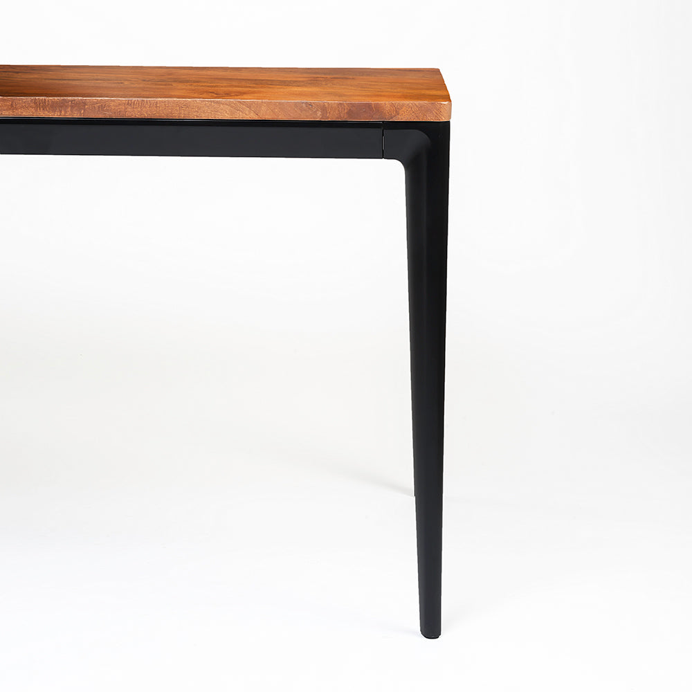 Shakur Wooden 6 Seater Dining Table with Iron