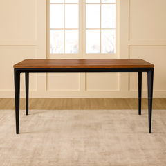 Shakur Wooden 6 Seater Dining Table with Iron