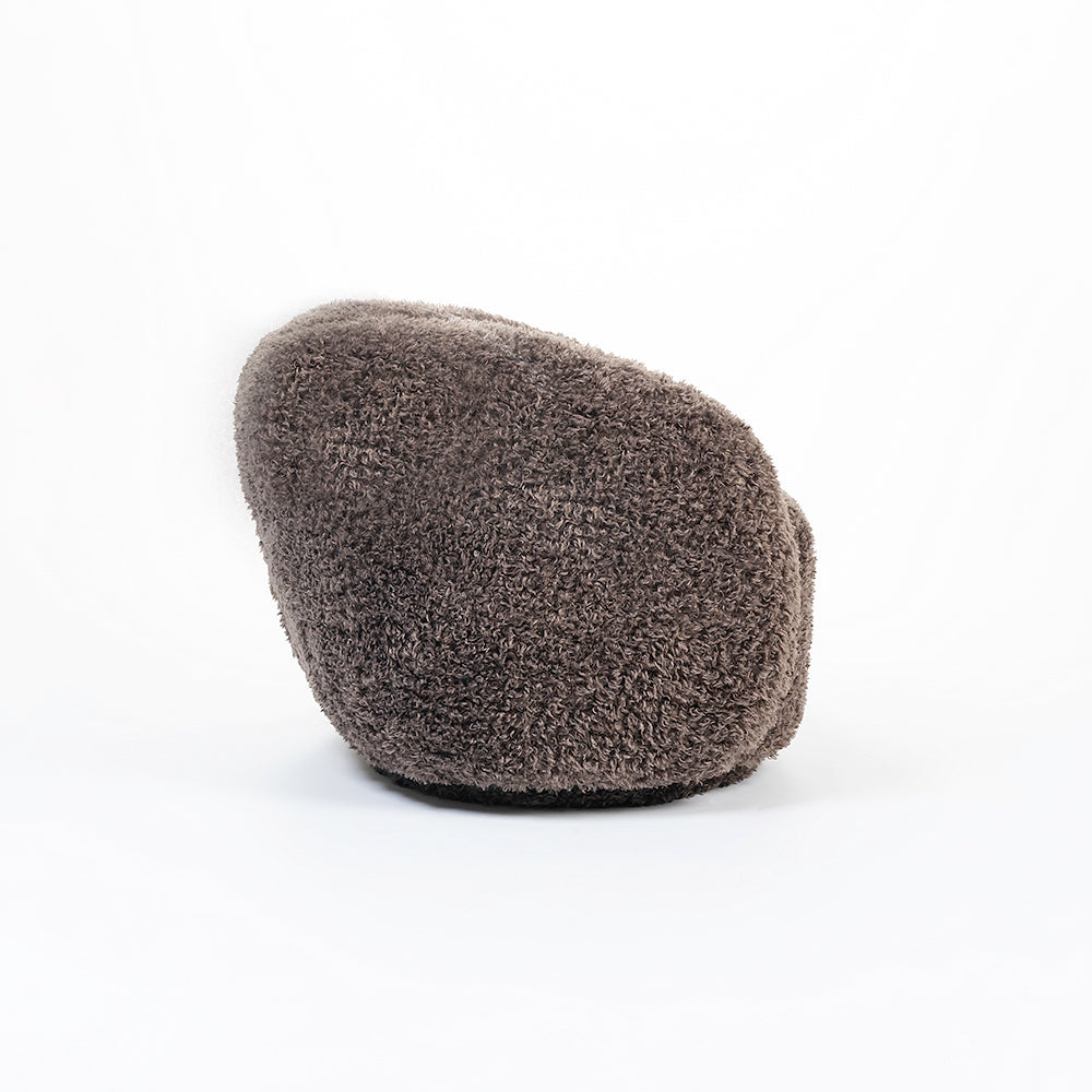 Koveo Fur Fabric Chair - Cacao