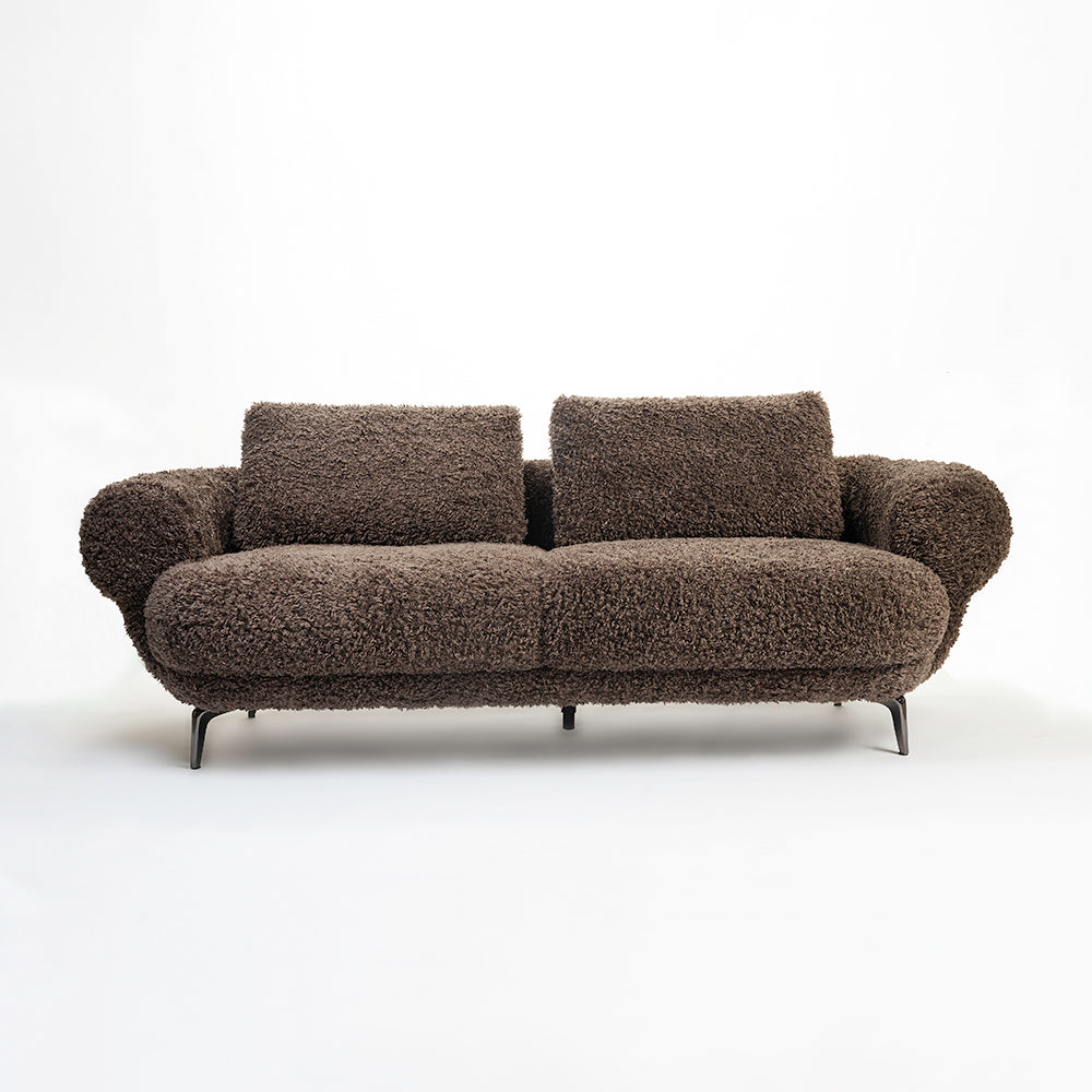 Squabble Fur Fabric Sofa - Cacao