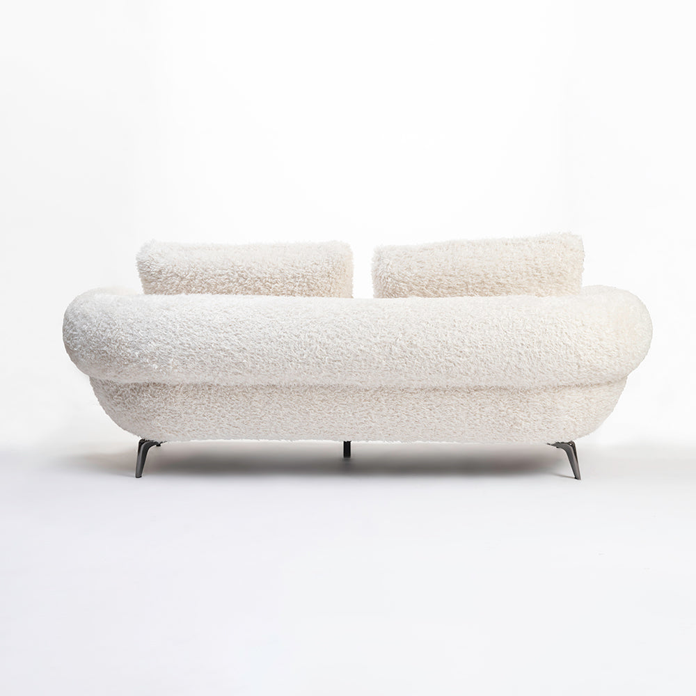 Squabble Fur Fabric Sofa - Cream