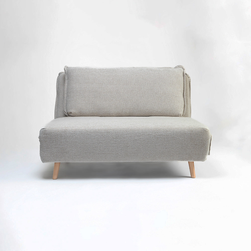 Mariah Chenille Foldable Sofa Cum Bed With Wooden Legs