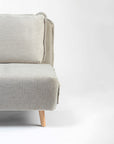 Mariah Chenille Foldable Sofa Cum Bed With Wooden Legs