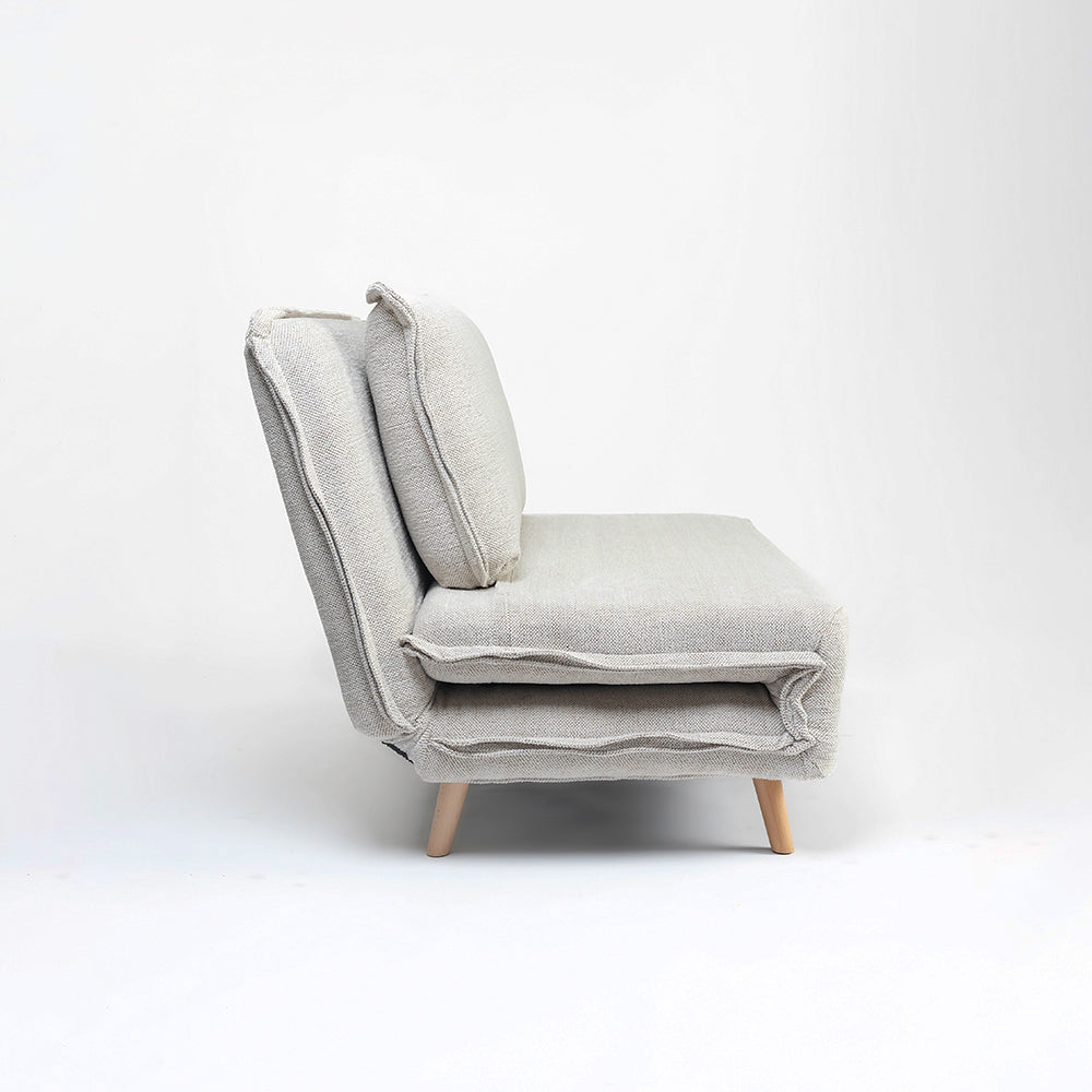 Mariah Chenille Foldable Sofa Cum Bed With Wooden Legs