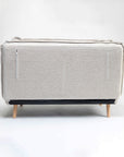 Mariah Chenille Foldable Sofa Cum Bed With Wooden Legs