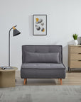 Tailor Linen Foldable sofa cum BED with Wooden Legs