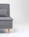Tailor Linen Foldable Sofa Cum Bed With Wooden Legs
