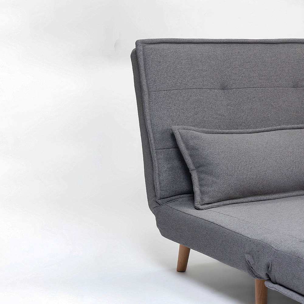 Tailor Linen Foldable Sofa Cum Bed With Wooden Legs