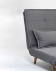 Tailor Linen Foldable Sofa Cum Bed With Wooden Legs