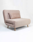 Jordan Corduroy Foldable Sofa Cum Bed With Wooden Legs
