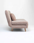 Jordan Corduroy Foldable Sofa Cum Bed With Wooden Legs