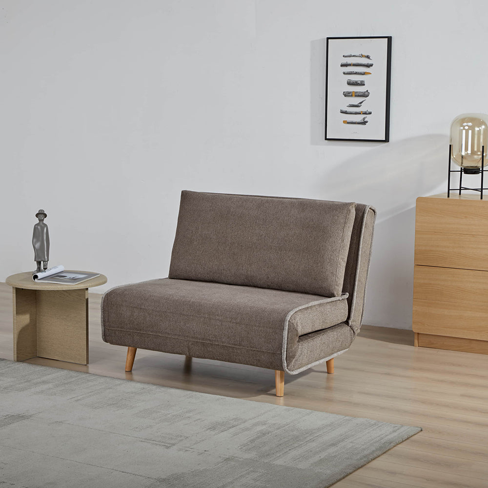Riencar Foldable sofa cum Bed with Wooden Legs