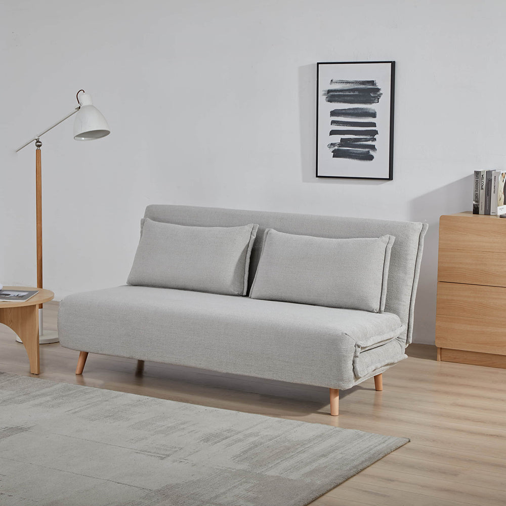 Bunny 3-Seater Foldable Sofa Cum Bed with Wooden Legs