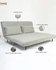 Bunny 3-Seater Foldable Sofa Cum Bed With Wooden Legs