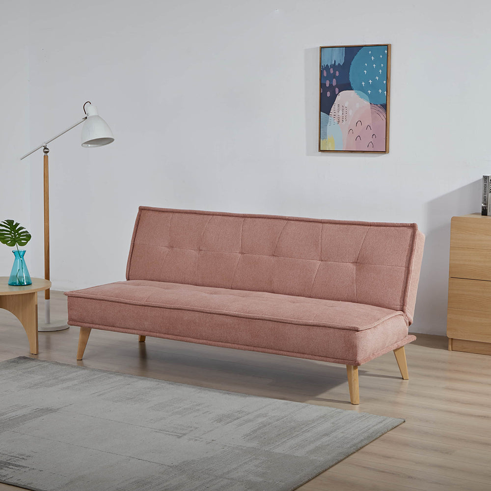 Wayne 3-Seater Foldable Sofa Cum Bed with Wooden Legs