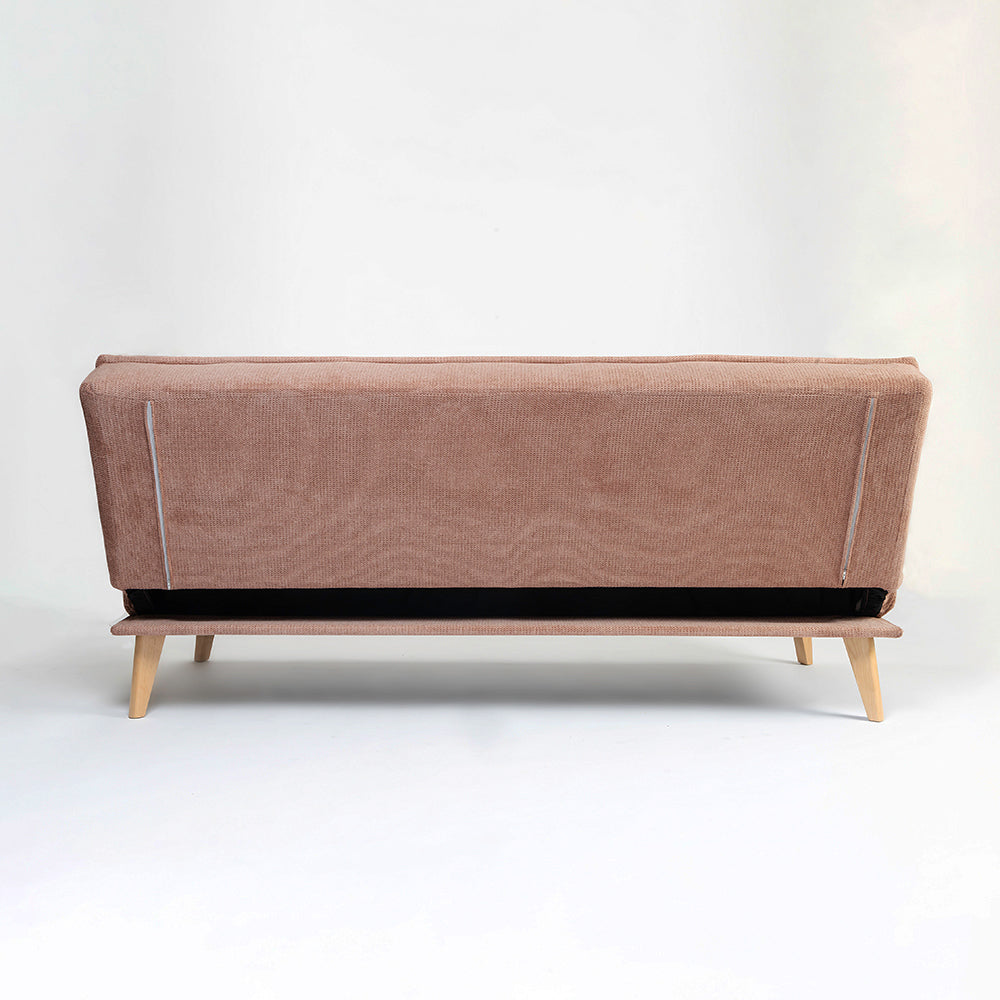 Wayne 3-Seater Foldable Sofa Cum Bed With Wooden Legs