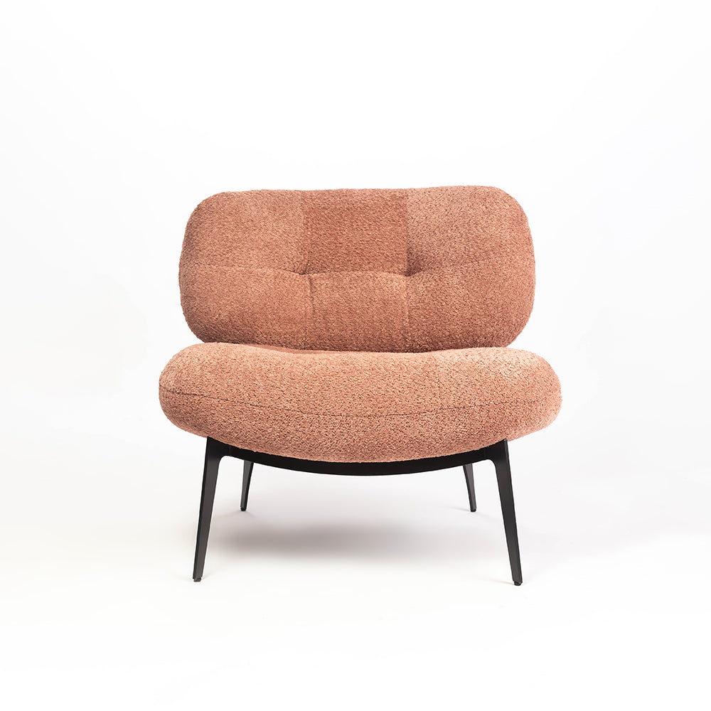Sherdil Boucle Chair - Dusty Rose Brown