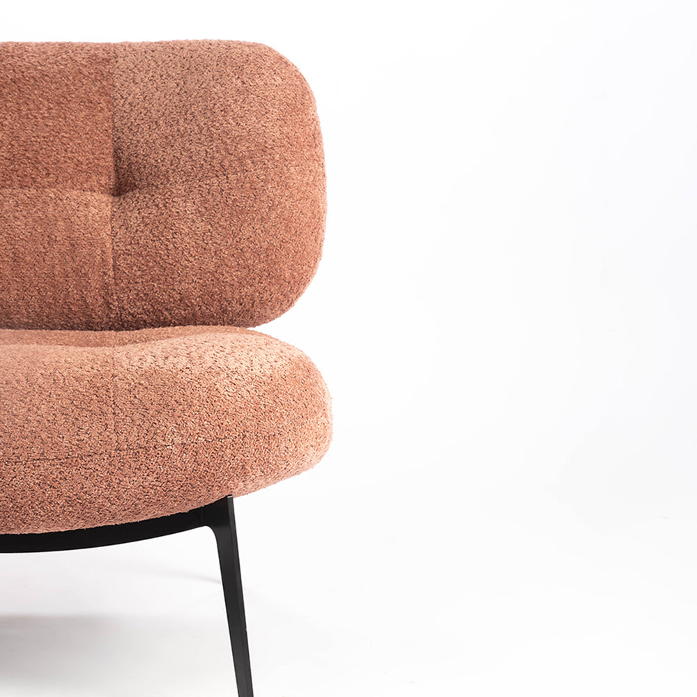 Sherdil Boucle Chair - Dusty Rose Brown