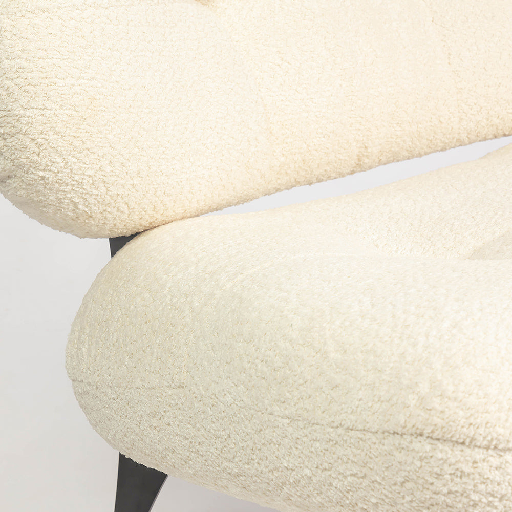 Sherdil Boucle Chair - White