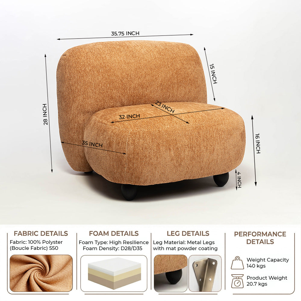 Raeka Boucle Lounge Chair