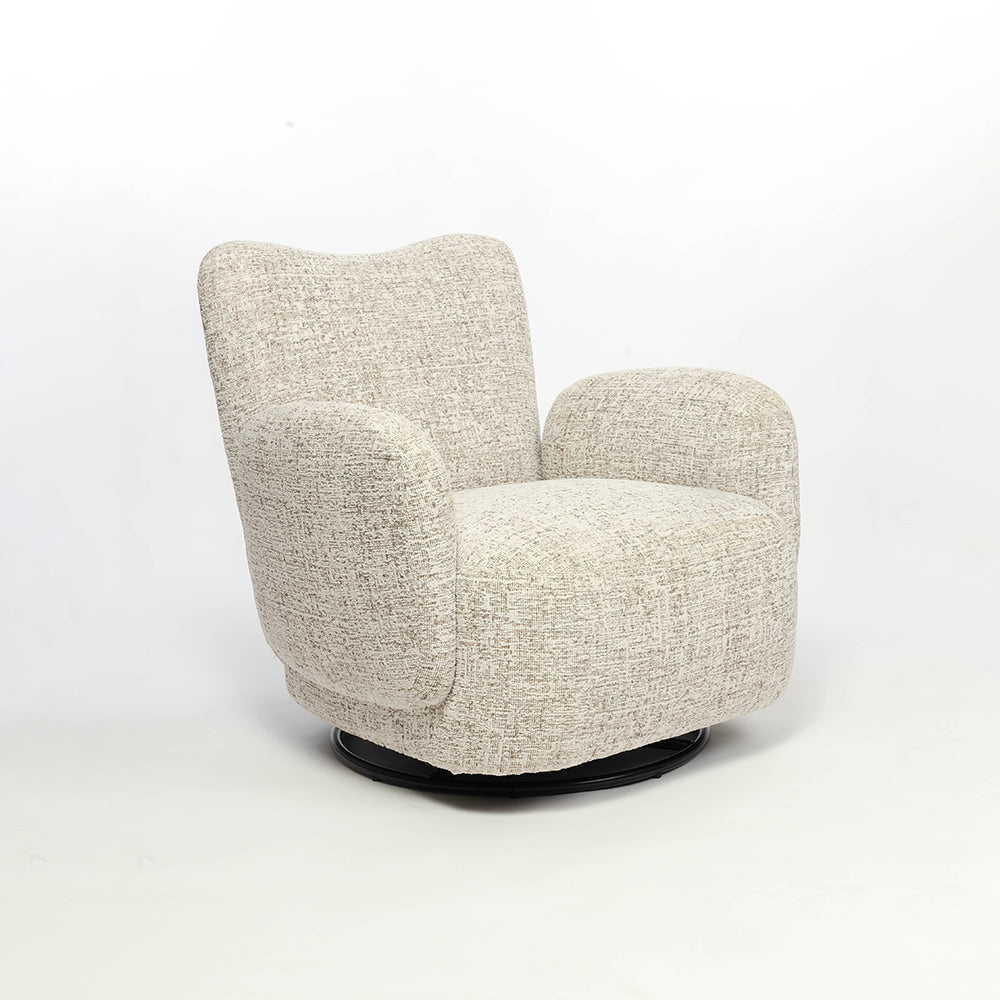 Birhada Boucle Swivel Lounge Chair
