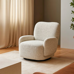 Birhada Boucle Swivel Lounge Chair