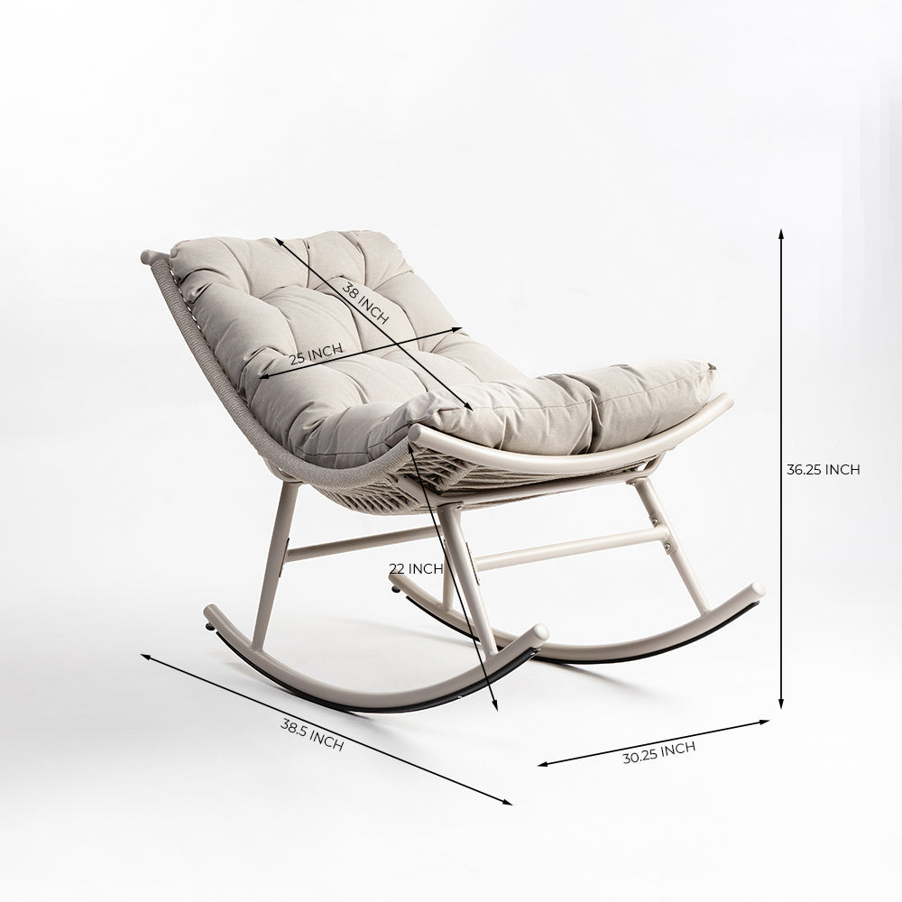 Pegma Spun Outdoor Rocking Chair with Aluminium