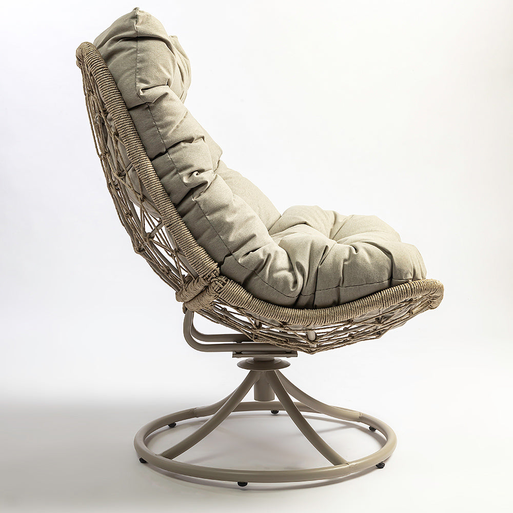 Grandum Outdoor Spun Chair with Steel Legs