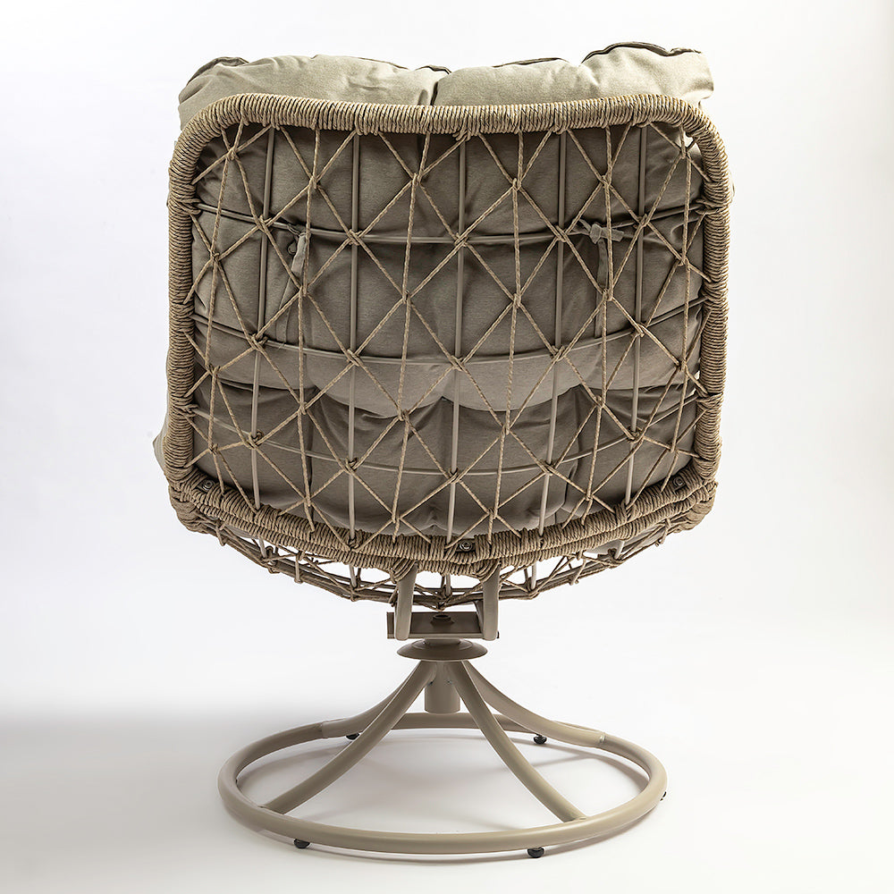 Grandum Outdoor Spun Chair with Steel Legs