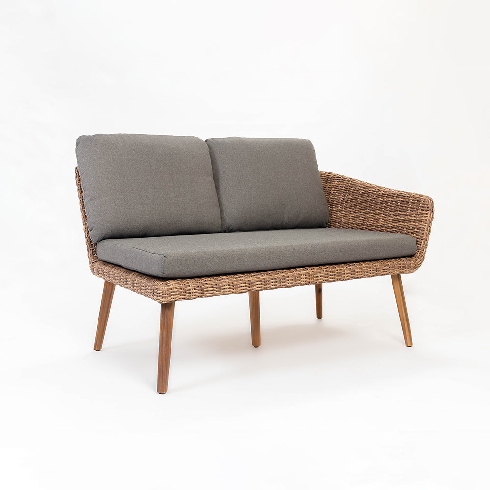 Mira 5-Seater Timber Outdoor Sofa Set with Glass Table