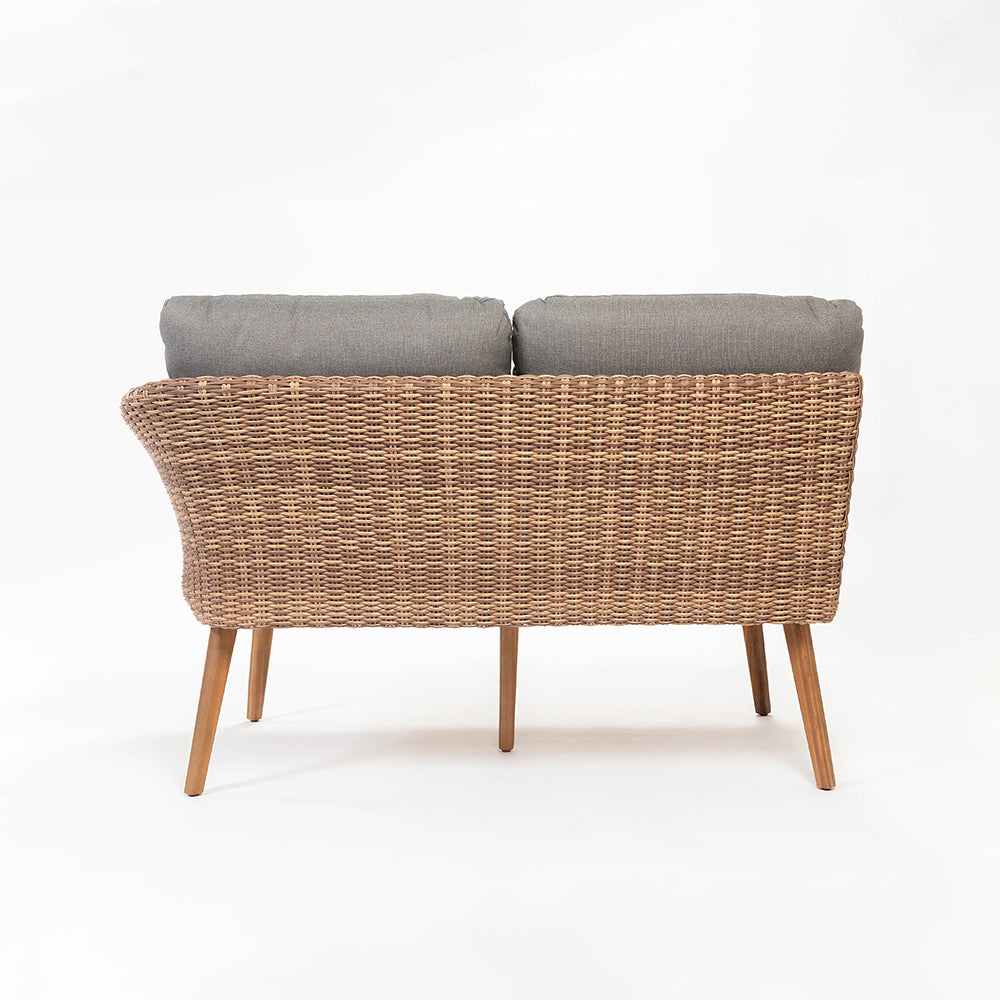 Mira 5-Seater Timber Outdoor Sofa Set with Glass Table