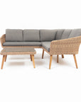 Mira 5-Seater Timber Outdoor Sofa Set with Glass Table