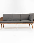 Mira 5-Seater Timber Outdoor Sofa Set with Glass Table